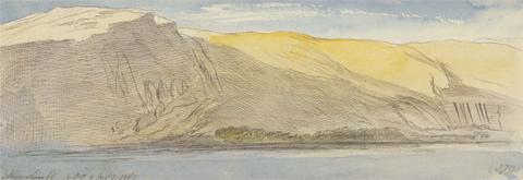 Edward Lear Abu Simbel, 4:30 pm, 8 February 1867 (379)