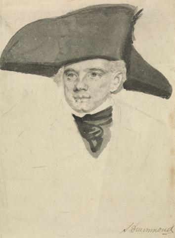 Samuel Drummond Portrait Study of a Naval Officer