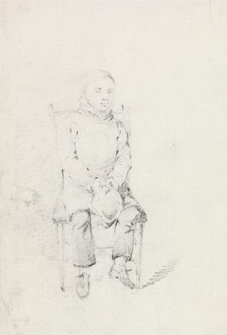 Henry Thomas Alken Boy Sitting Holding a Cap
