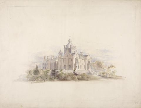 unknown artist An Unidentified Country House: Perspective