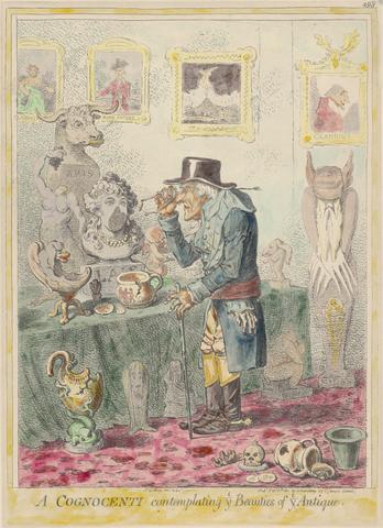James Gillray A Cognocenti Contemplating ye Beauties of ye Antique