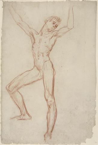 Augustus Edwin John Standing Nude Youth with Outstretched Arms