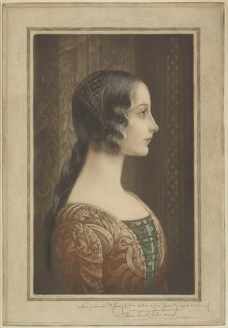 Samuel Arlent Edwards Profile Portrait of a Renaissance Maiden