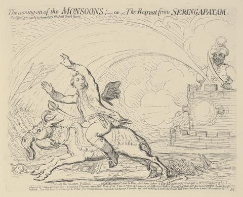 James Gillray The Coming-on of the Monsoons; - or - The Retreat from Seringapatam