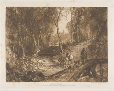 Sir Frank Short Huntsmen in a Wood