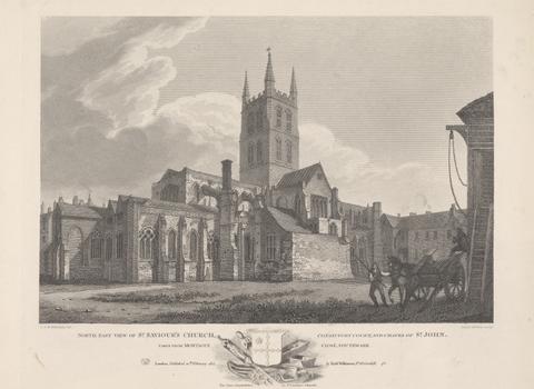 Joseph Skelton North East View of St. Saviour's Church, Consistory Court and Chapel of St. John