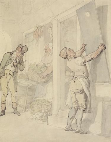 Thomas Rowlandson Outside the Greengrocer's Shop