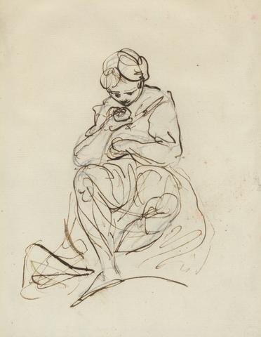 Sir Joshua Reynolds RA Study of a Seated Woman