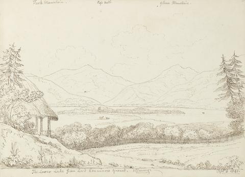 Capt. Thomas Hastings The Lower Lake from Lord Kenmare's Ground, Killarney, 4 September 1841