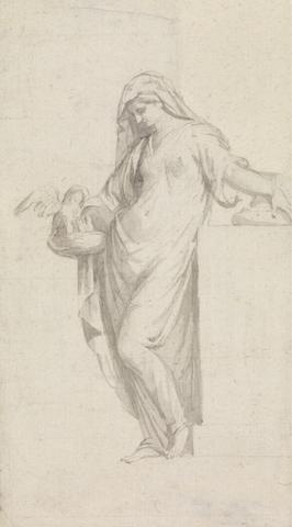 John Bacon Allegorical female figure: piety holding a nest of pelicans