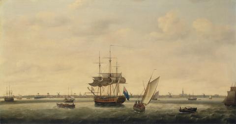 Francis Holman The Frigate 'Surprise' at Anchor off Great Yarmouth, Norfolk