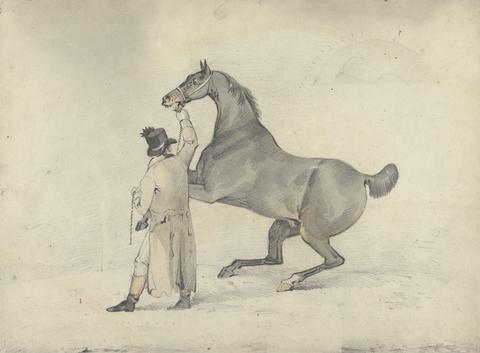 Samuel Alken Groom with a Rearing Horse