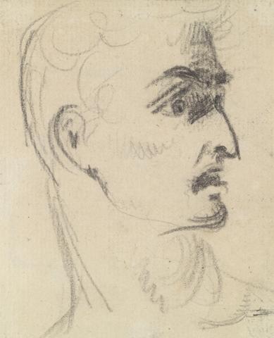 Benjamin Robert Haydon Study of a Man's Facial Expression