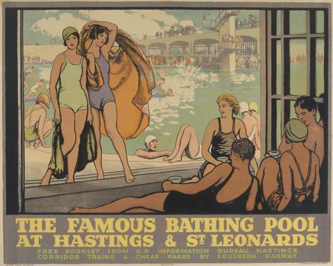 Gerald Spencer Pryse The Famous Bathing Pool at Hastings & St. Leonards