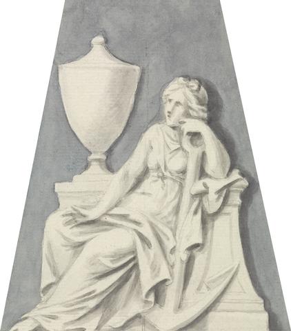 Joseph Nollekens Tomb With Seated Lady, Supporting Herself on an Urn