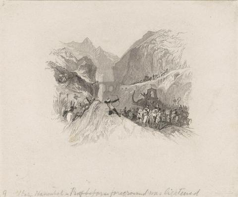 W. R. Smith Hannibal passing the Alps (vignette)