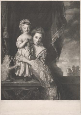 James Watson Margaret Georgiana, Viscountess of Spencer and Her Daughter