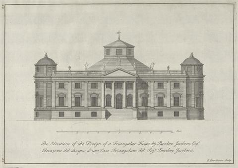 Paul Fourdrinier The Elevation of the Design of a Triangular House by Theodore Jacobsen Esqr.