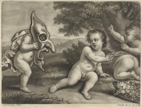 John Smith Children Playing with a Mask