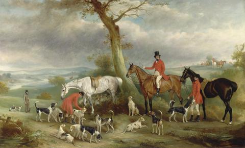 John Ferneley Thomas Wilkinson, M.F.H., with the Hurworth Foxhounds