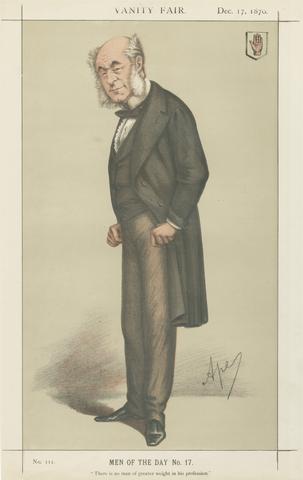 Carlo Pellegrini Vanity Fair - Doctors and Scientists. 'There is no man of greater in his profession'. Sir William Fergusson. 17 December 1870
