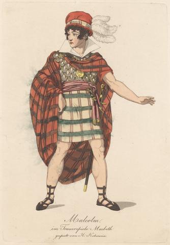 unknown artist Characters from a German Production of Macbeth (one of six etchings)