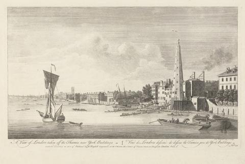 John Boydell A View of London Taken at the Thames near York Buildings