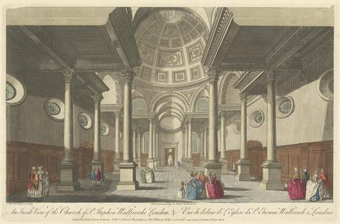 Thomas Bowles An Inside View of the Church of St. Stephen Walbrooke London