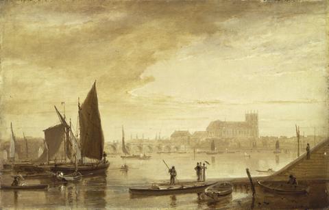 William Daniell Westminster Bridge and Abbey