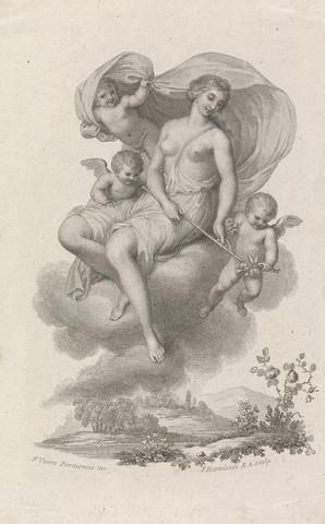 Francesco Bartolozzi RA Venus with three Cupids in the Sky