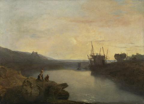 Joseph Mallord William Turner Harlech Castle, from Tygwyn Ferry, Summer's Evening Twilight