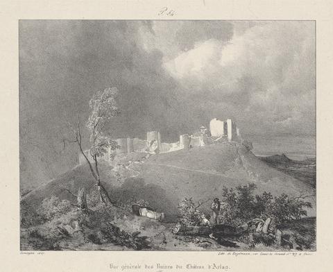 Richard Parkes Bonington Vue Generale des Ruines du Chateau d'Arlay
