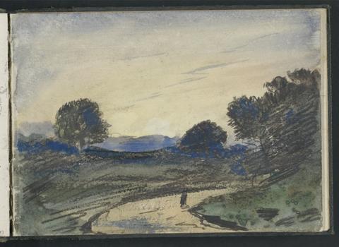 Barbara Bodichon Valley with Trees and a Road