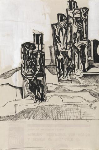 Wyndham Lewis Abstract Figure Study