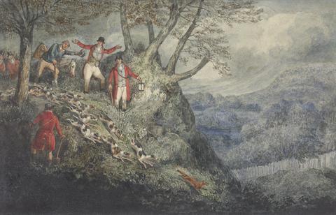 Henry Thomas Alken An Illustration of C.J. Apperley ('Nimrod'), "The Life of a Sportsman": 'A Night Scene with Sir Thomas Mostyn'