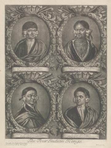 Bernard Lens II Portraits of Four Indian Kings of Canada: The Four Indian Kings