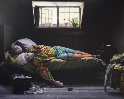 Yinka Shonibare CBE Fake Death Picture (Death of Chatterton - Henry Wallis)