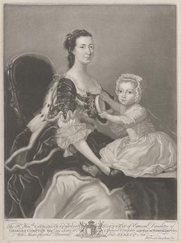 James McArdell The Right Honorable Catherine Compton..., Countess of Egmont..., with Master Charles Perceval Her Eldest Son