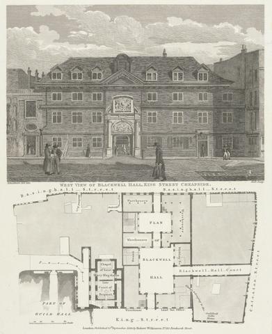 unknown artist West View of Blackwell Hall, King Street, Cheapside