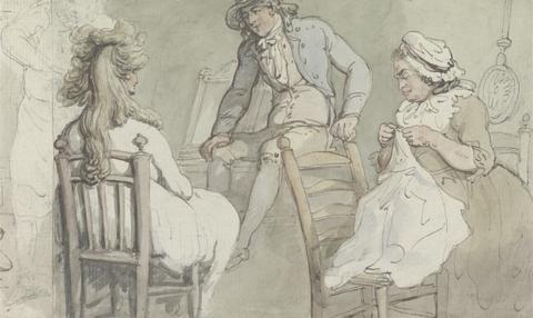 Thomas Rowlandson Interior of a Dressing Room with Jack Bannister
