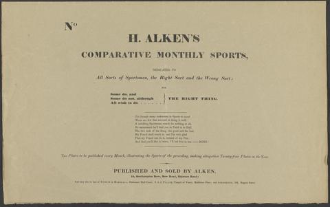 Henry Thomas Alken Set of four: Comparative Sporting. 1. Grouse Shooting/The Right Sort