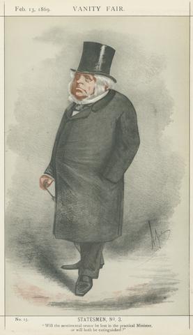 Carlo Pellegrini Politicians - Vanity Fair - 'Will the sentimental orator be lost in the practical Minister, or will both the extinguished?' The Rt. Hon. John Bright. February 13, 1869