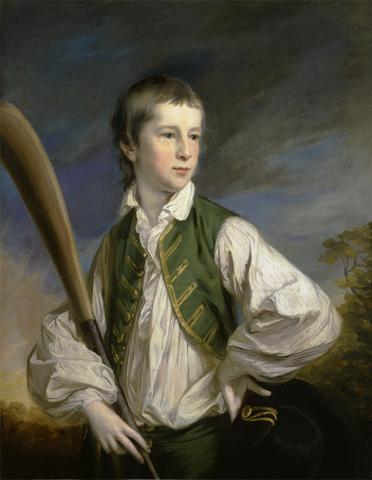 Francis Cotes Charles Collyer as a Boy, with a Cricket Bat