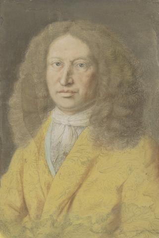 unknown artist Portrait of a Man in a Full Bottomed Wig and Yellow Brocade Coat