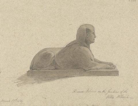 Sir Robert Smirke the younger Roman Sphinx in the Gardens of the Villa Albani