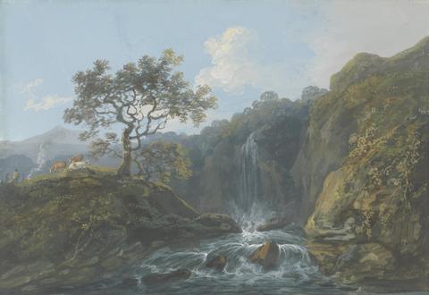 John Laporte Day - Landscape with Rapids and Cattle