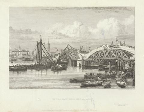 George Cooke The Works of the New London Bridge
