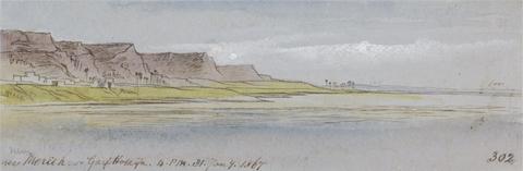 Edward Lear Near Mereeh or Garf Hossayn, 4:00 pm, 31 January 1867 (302)