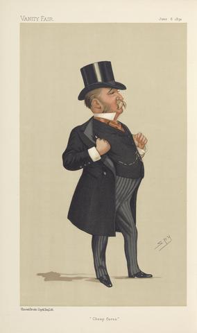 Leslie Matthew 'Spy' Ward Politicians - Vanity Fair. 'Cheap Fares.' Mr. John Blundell Maple. 6 June 1891