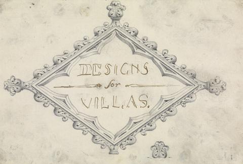 James Malton Preparatory drawing for the Title page, "Designs for Villas" (A Collection of Designs for Rural Retreats)